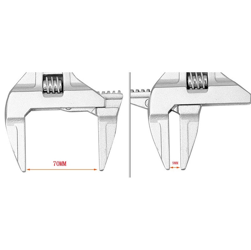 Sehfupoye 8 Inch Adjustable Wrench Aluminum Alloy Spanner Shank Plumber Large Opening Bathroom Wrenche Wide Jaw 6-68mm - Image 5